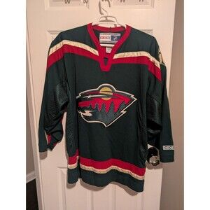 NHL CCM Minnesota Wild NHL Hockey Men's XL Air-Knit Official Licensed Jersey Y2K